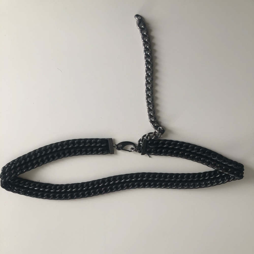 Gun metal mesh belt
